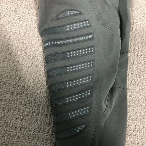 Animo Breeches Womens Gray Size IT 50 Knee Grip Italy Horse Riding READ - Picture 9 of 15